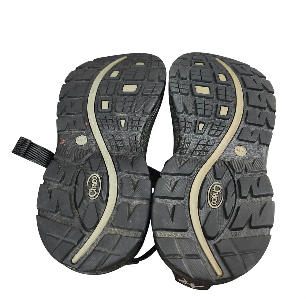 Chaco Z/Cloud 2 Mens Black Athletic Sandals Toe Loop Strappy Hiking Shoes Sz 10